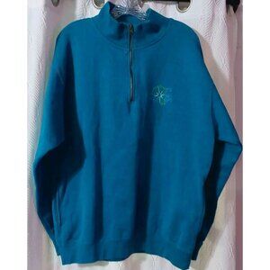Niagara Falls Men's 1/4 Zip Fleece Sweatshirt Blue Size XL Embroidered